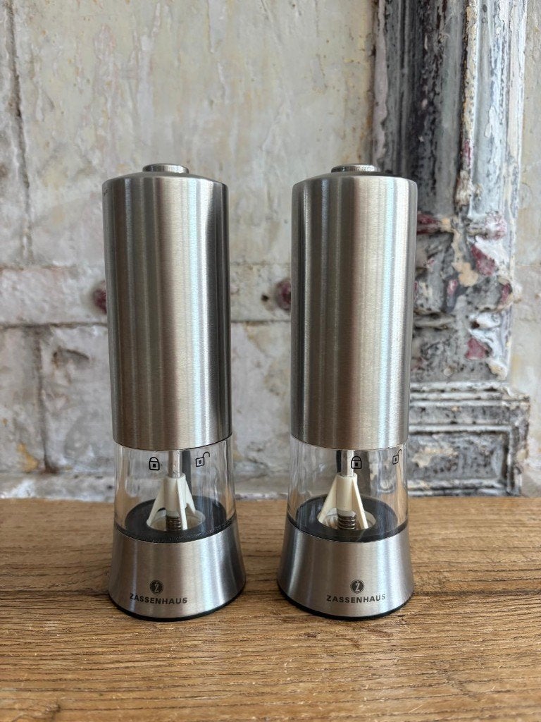 Zassenkaus peper zout molen - elektrisch, Ophalen of Verzenden, Zo goed als nieuw