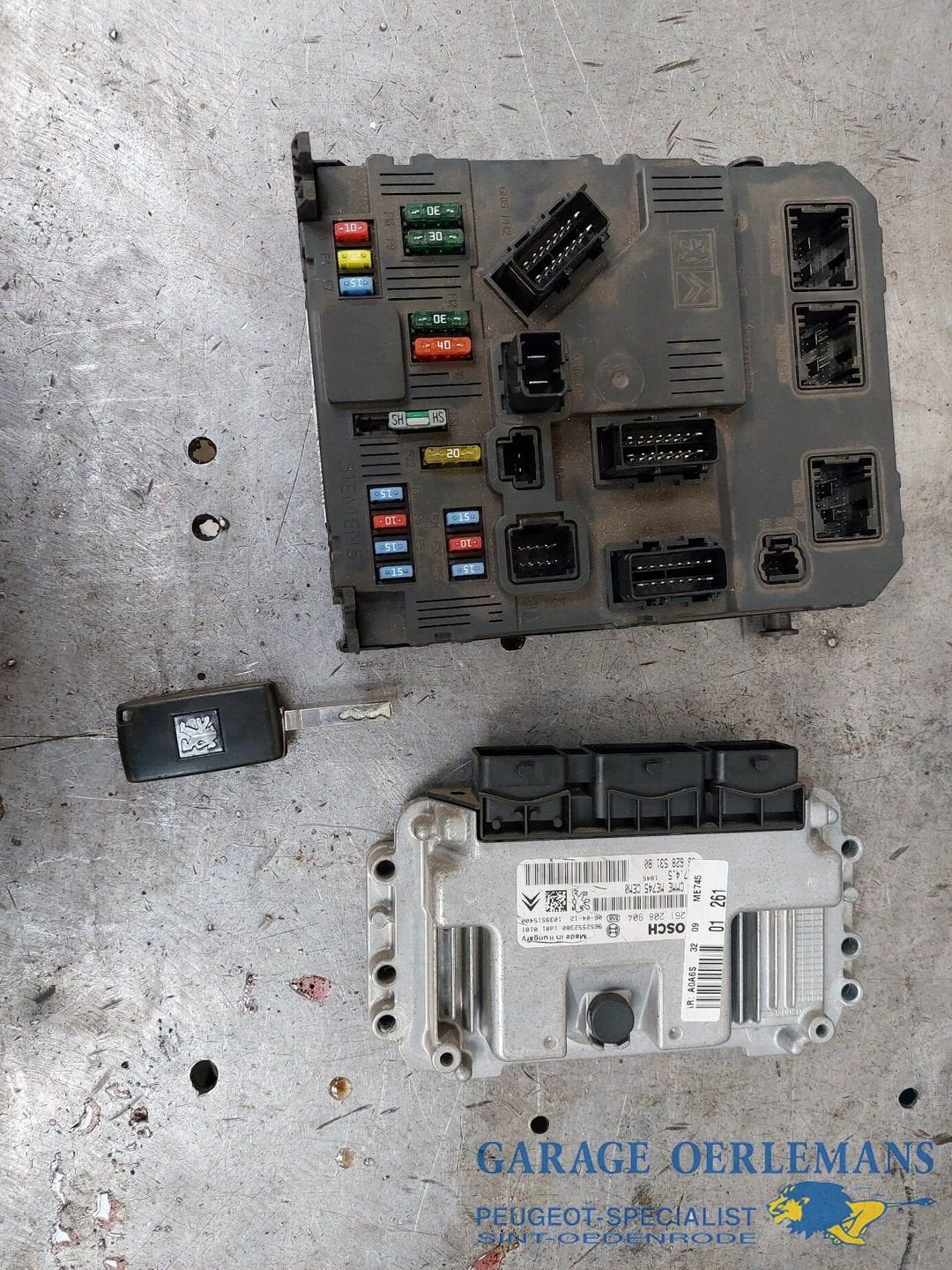 ecu set peugeot 1007 1.6 16v 9661633380, Gebruikt, -, -, ARN erkend