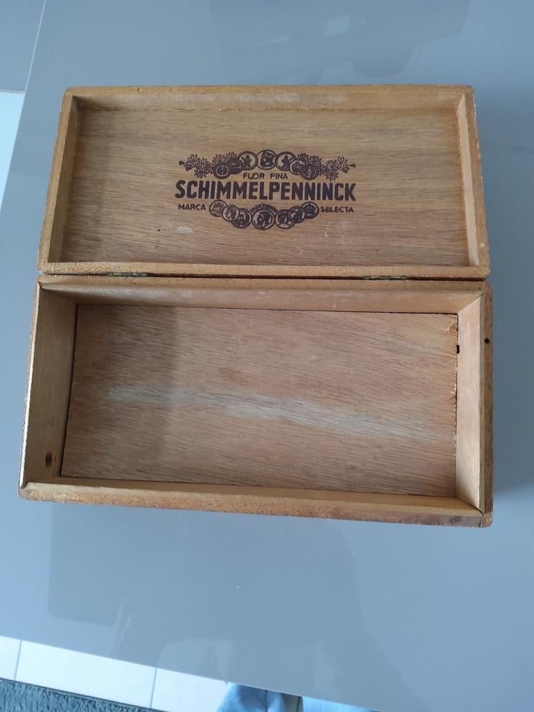 Vintage Schimmelpenninck sigarendoos met muziekdoos, Verzamelen, Rookartikelen, Aanstekers en Luciferdoosjes, Ophalen of Verzenden