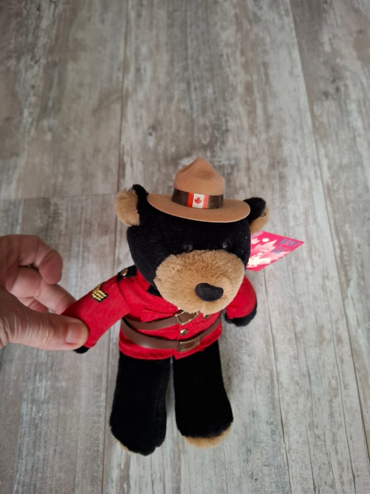 Canadese RCMP Beer Knuffel - Zo goed als nieuw, Overige karakters, Beer, Zwart, Ophalen of Verzenden