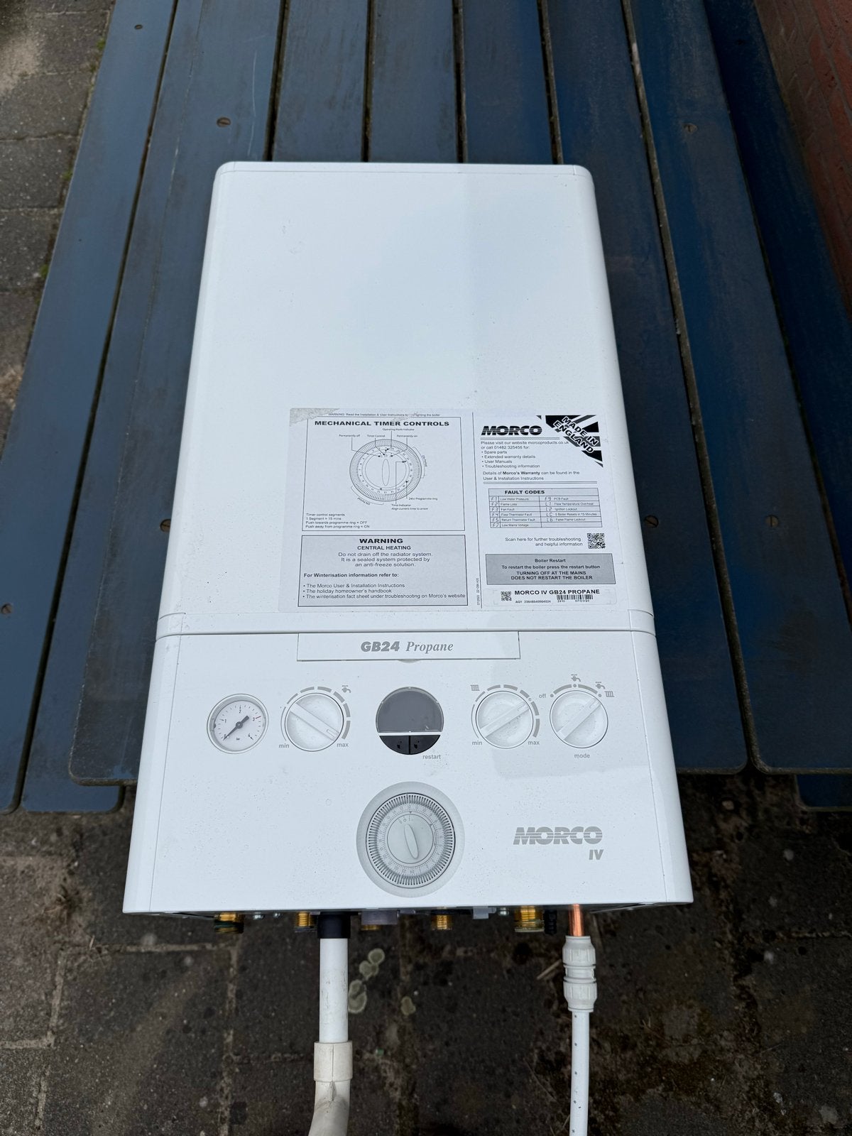 Morco GB24 Propaan CV-ketel, Ophalen, 30 tot 80 cm, Gebruikt, Cv-ketel of Combi-ketel