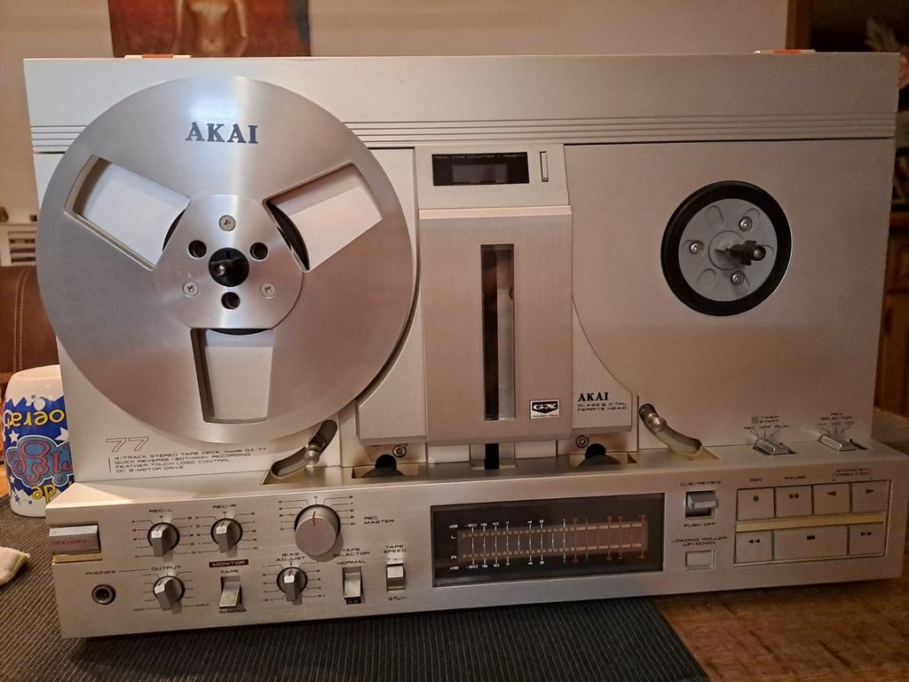 Akai GX 77 inclusief original hard cover en 1x akai 7" spoel, Ophalen, Bandrecorder