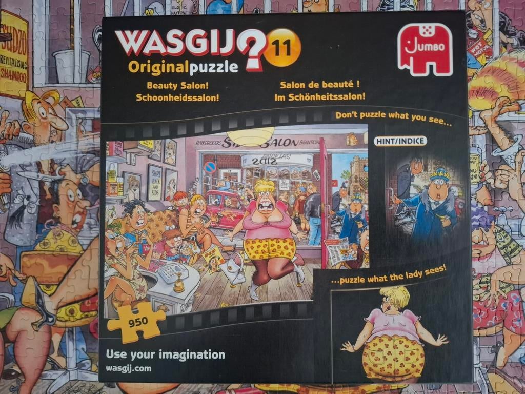 Wasgij? Original puzzel 11, beauty salon, Ophalen of Verzenden, 500 t/m 1500 stukjes, Zo goed als nieuw