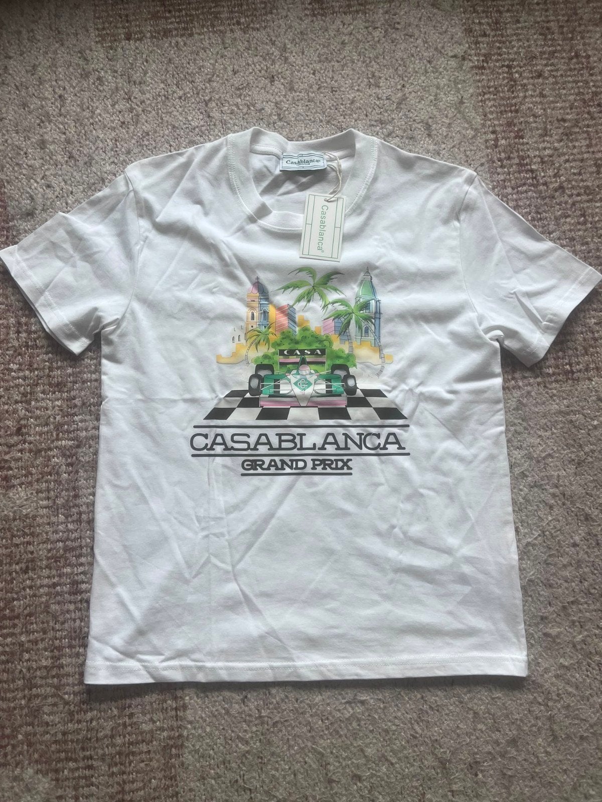 Casablanca Grand Prix T-shirt Maat M met originele zak, Casablanca, Maat 48/50 (M), Wit, Nieuw