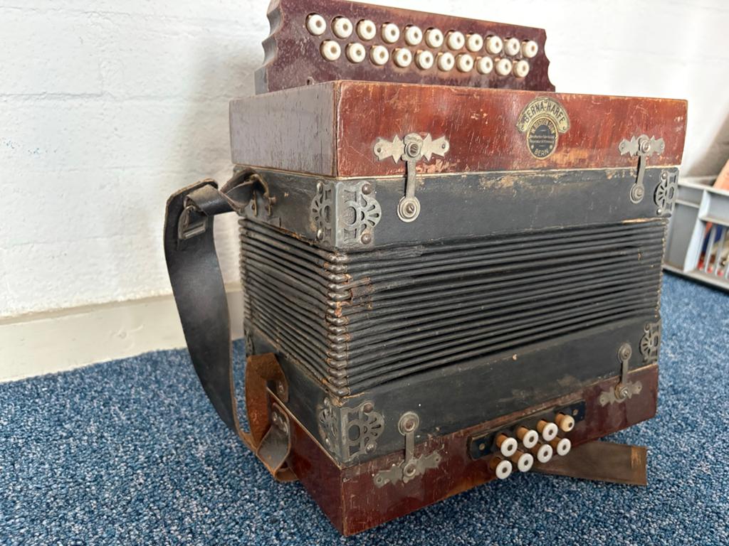 Antieke Berna-Harfe Accordeon - Uniek Verzamelobject, Gebruikt, Overige formaten, Knopaccordeon, Ophalen
