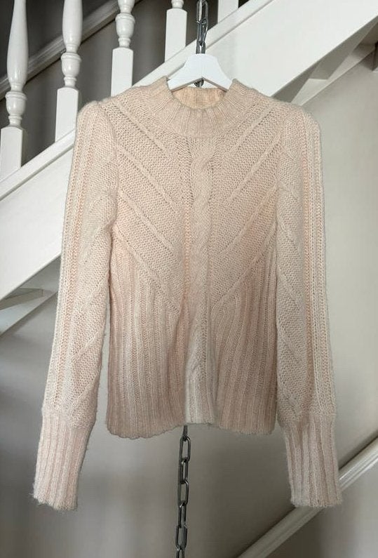 Dante 6 trui Azalee kabelpatroon alpaca wol maat M, Ophalen of Verzenden, Zo goed als nieuw, Maat 38/40 (M), Beige