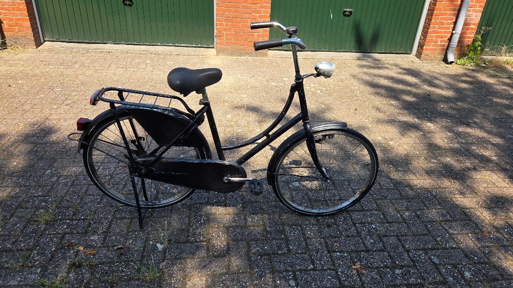 Zwarte meisjesfiets (model oma) - 26 inch, Terugtraprem, Gebruikt, Overige merken, Ophalen