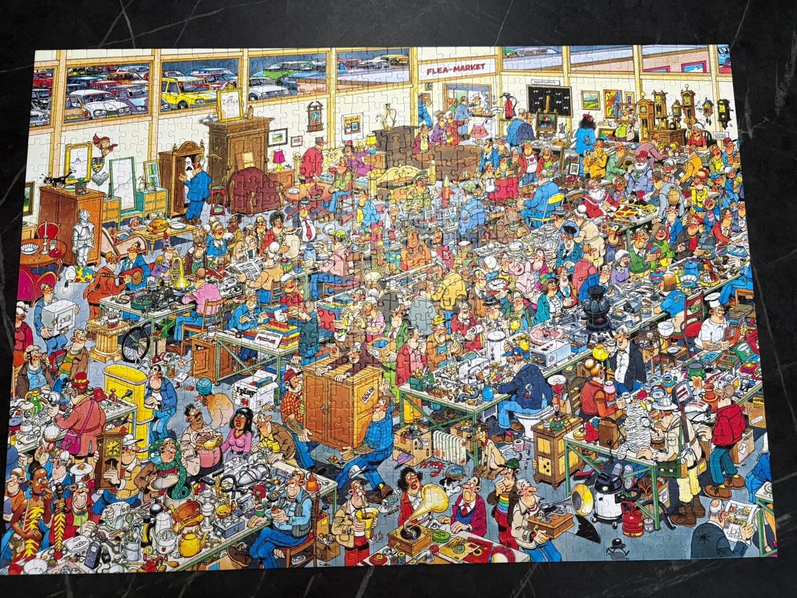 Jan van Haasteren - The Antique Show - 1000 stukjes, Ophalen of Verzenden, 500 t/m 1500 stukjes, Zo goed als nieuw, Legpuzzel
