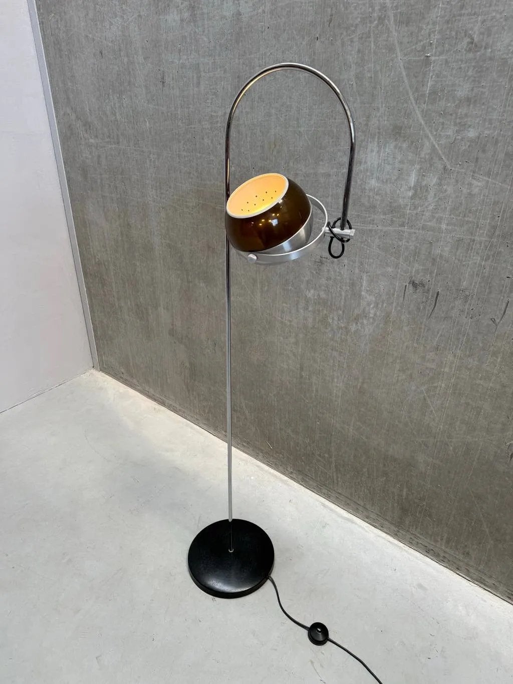 Dijkstra Space Age Mushroom Vloerlamp Jaren 70, Gebruikt, X, Metaal, 150 tot 200 cm