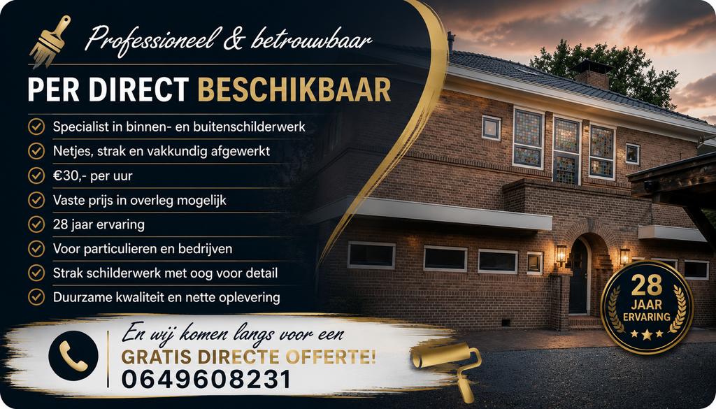 28 jaar ervaren schilders, Buitenschilderwerk