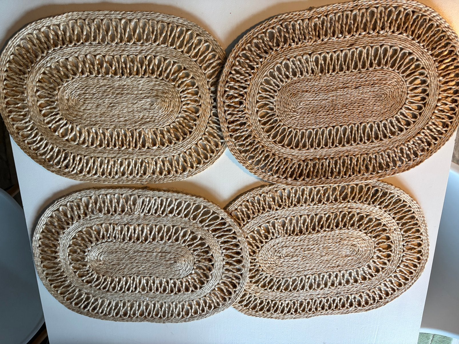 Jute placemats, 4 stuks, Ophalen of Verzenden, Zo goed als nieuw