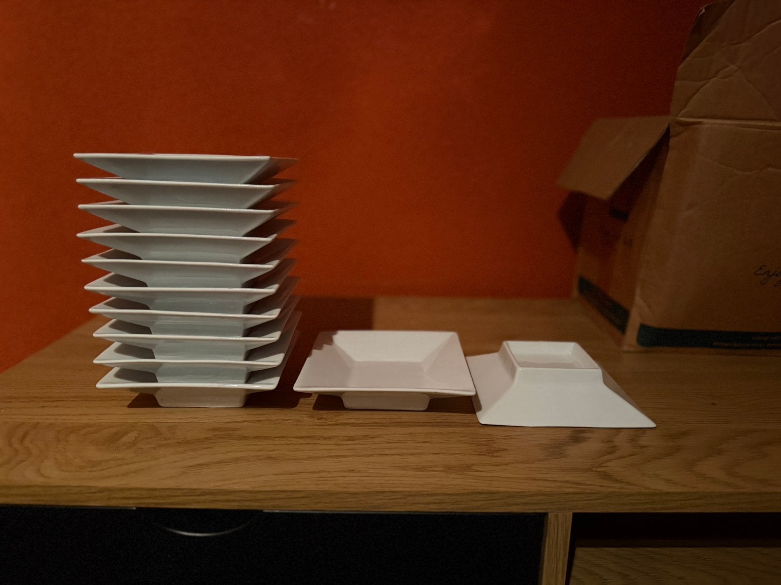 Tappas bordjes, Huis en Inrichting, Keuken | Servies, Ophalen, Zo goed als nieuw, Keramiek, Bord(en)
