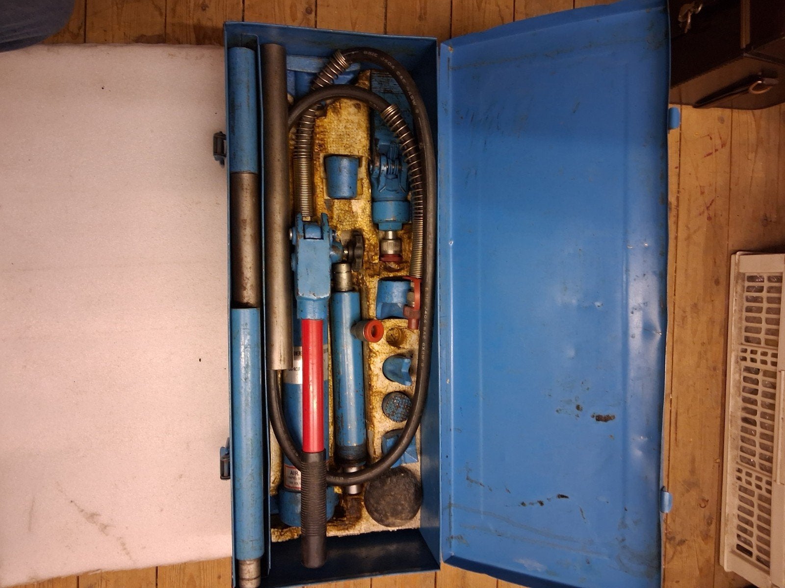 Hydraulische Carrosserie Reparatie Set 4 Ton, Auto diversen, Ophalen, Zo goed als nieuw