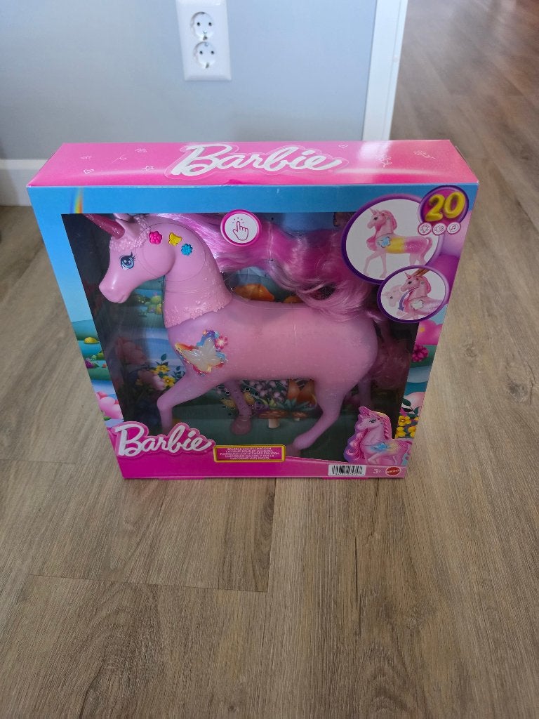 Barbie Eenhoorn met Fonkelende Lichtjes, Kinderen en Baby's, Speelgoed | Poppen, Ophalen of Verzenden, Nieuw, Barbie