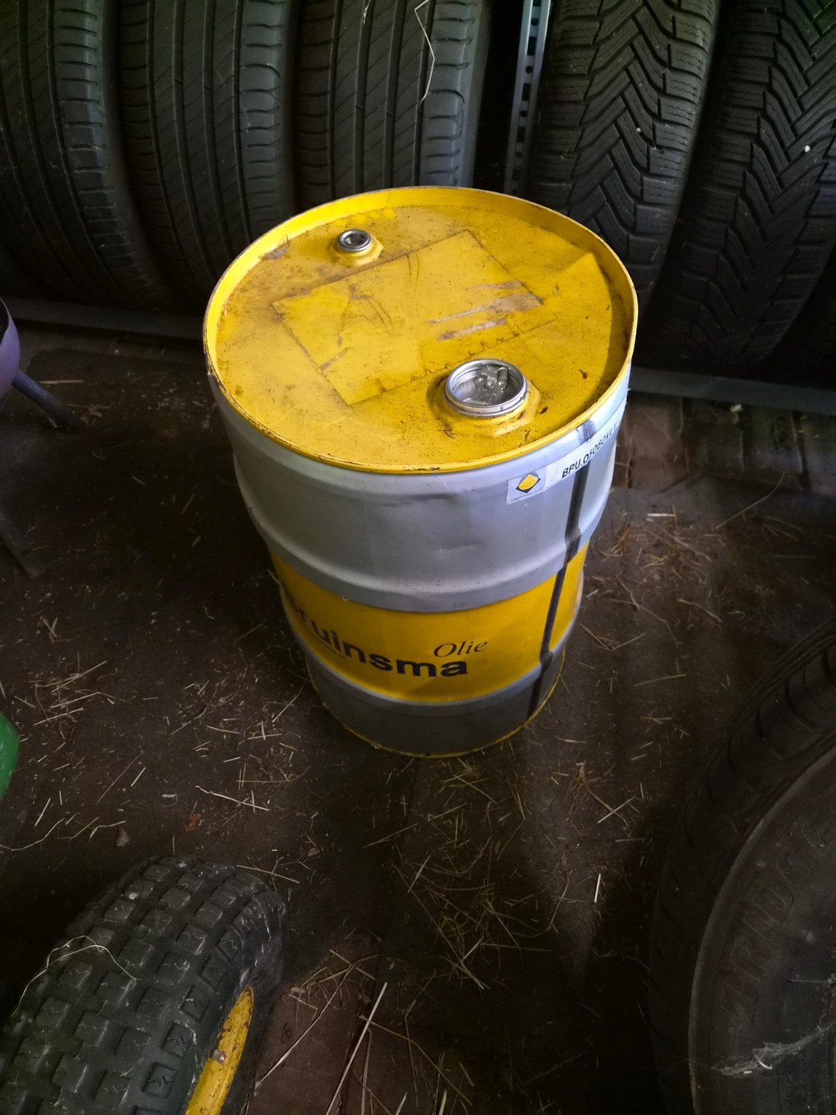 Metalen olievat 60 liter - Ideaal als vuurton, Tuin en Terras, Ophalen of Verzenden, Gebruikt, Vuurton