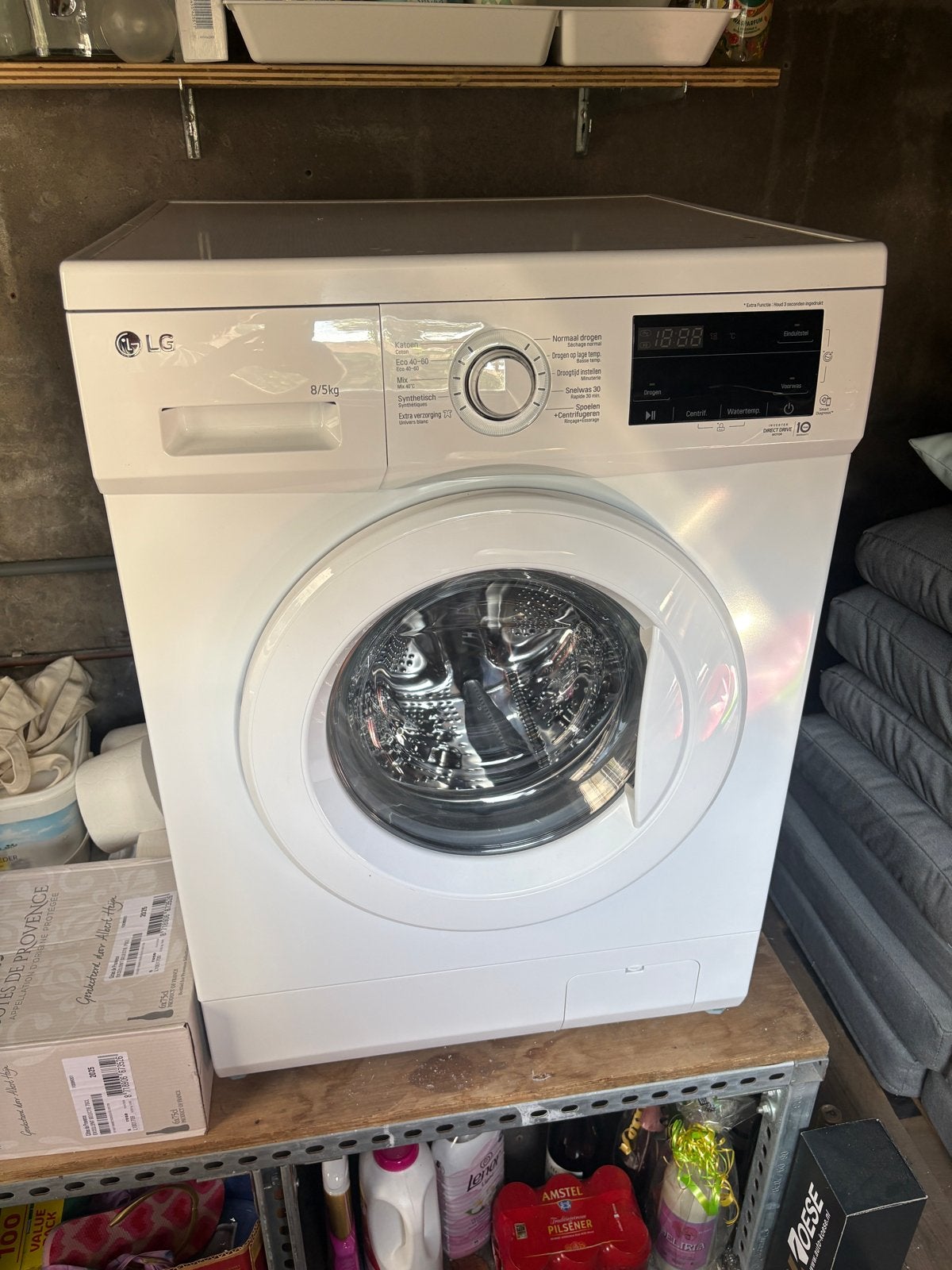 LG Was- Droogcombinatie 8/5kg - Zo goed als nieuw, 8 tot 10 kg, Ophalen, Zo goed als nieuw, 85 tot 90 cm