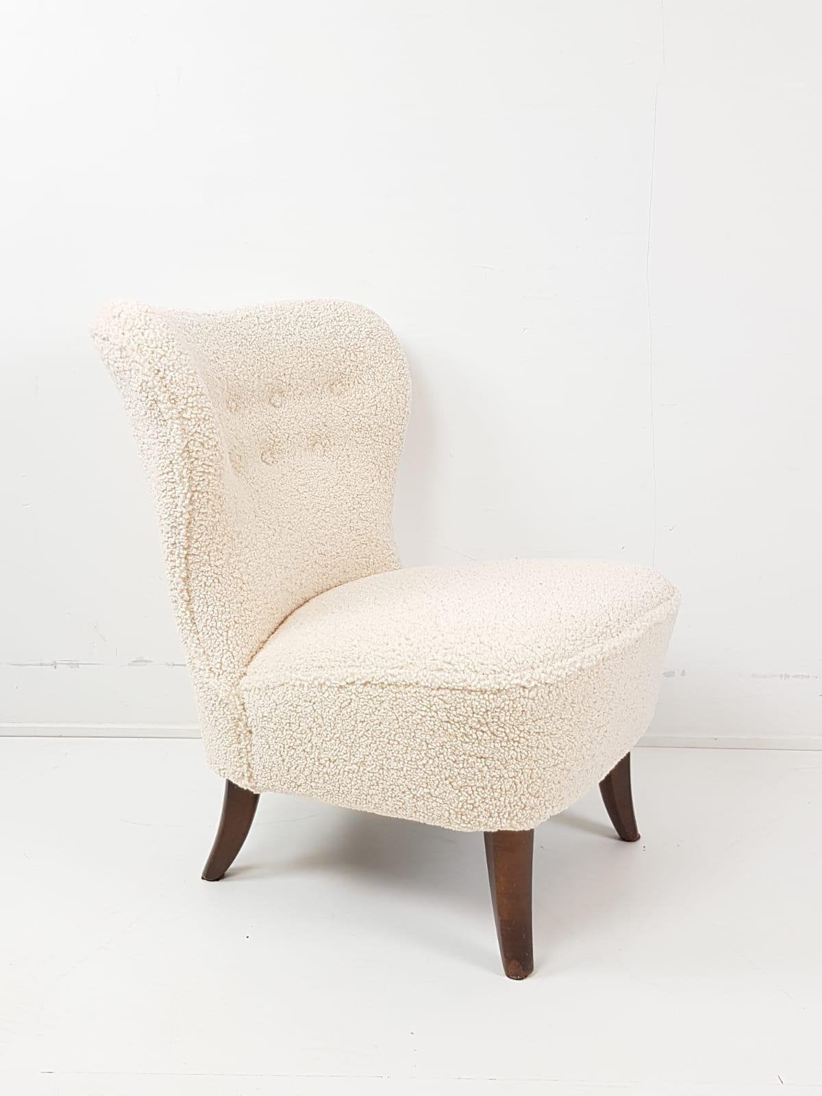 Vintage Artifort cocktail fauteuil clubfauteuil teddy nieuw, Modern vintage, ., 75 tot 100 cm, Ophalen of Verzenden