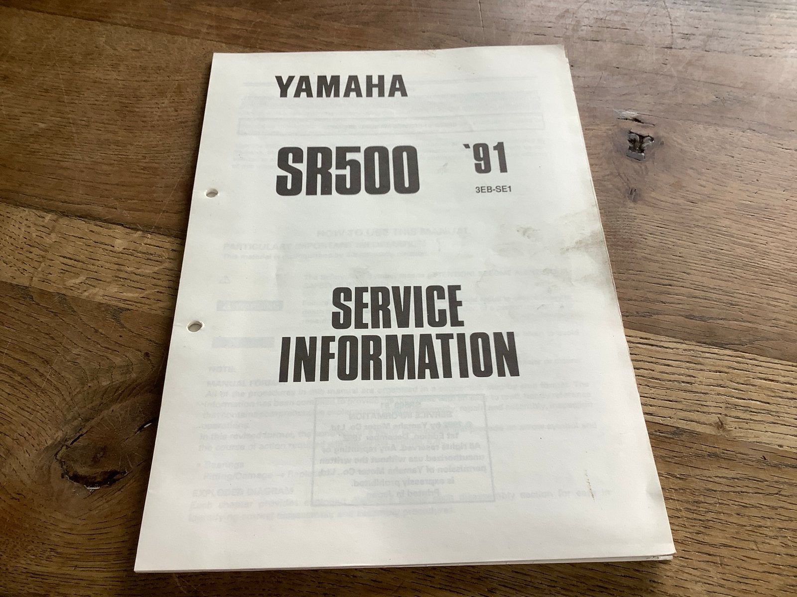 Yamaha SR500 '91 Service Informatie Handleiding.  (113), Verzenden, Yamaha