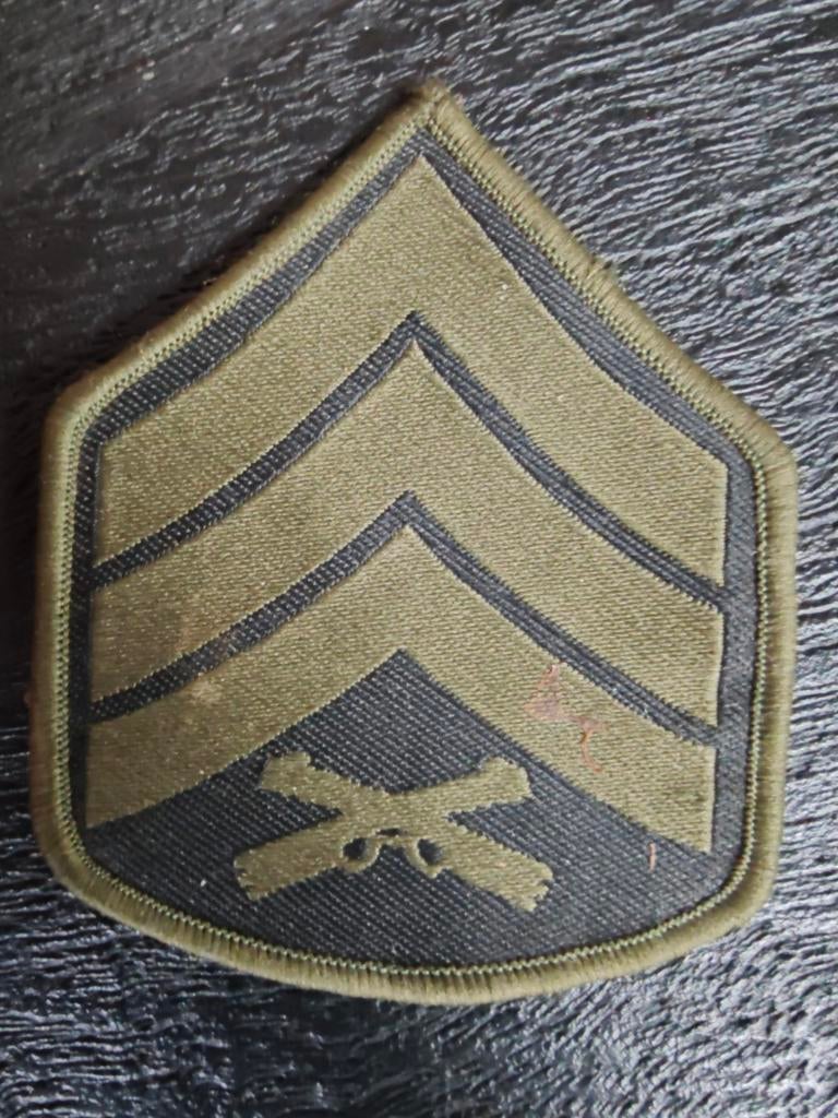 Marine Corps Staff Sergeant Patch, Ophalen of Verzenden, Marine, Nederland, Embleem of Badge