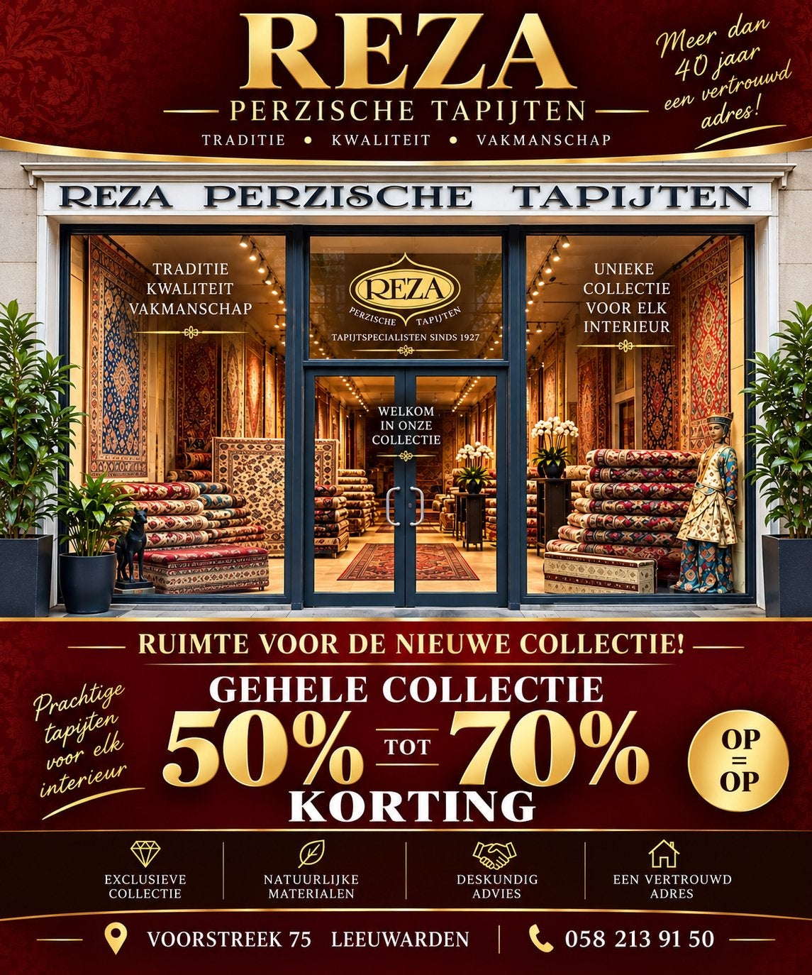 GROTE UITVERKOOP BIJ REZA PERZISCHE TAPIJTEN!, Meerdaags