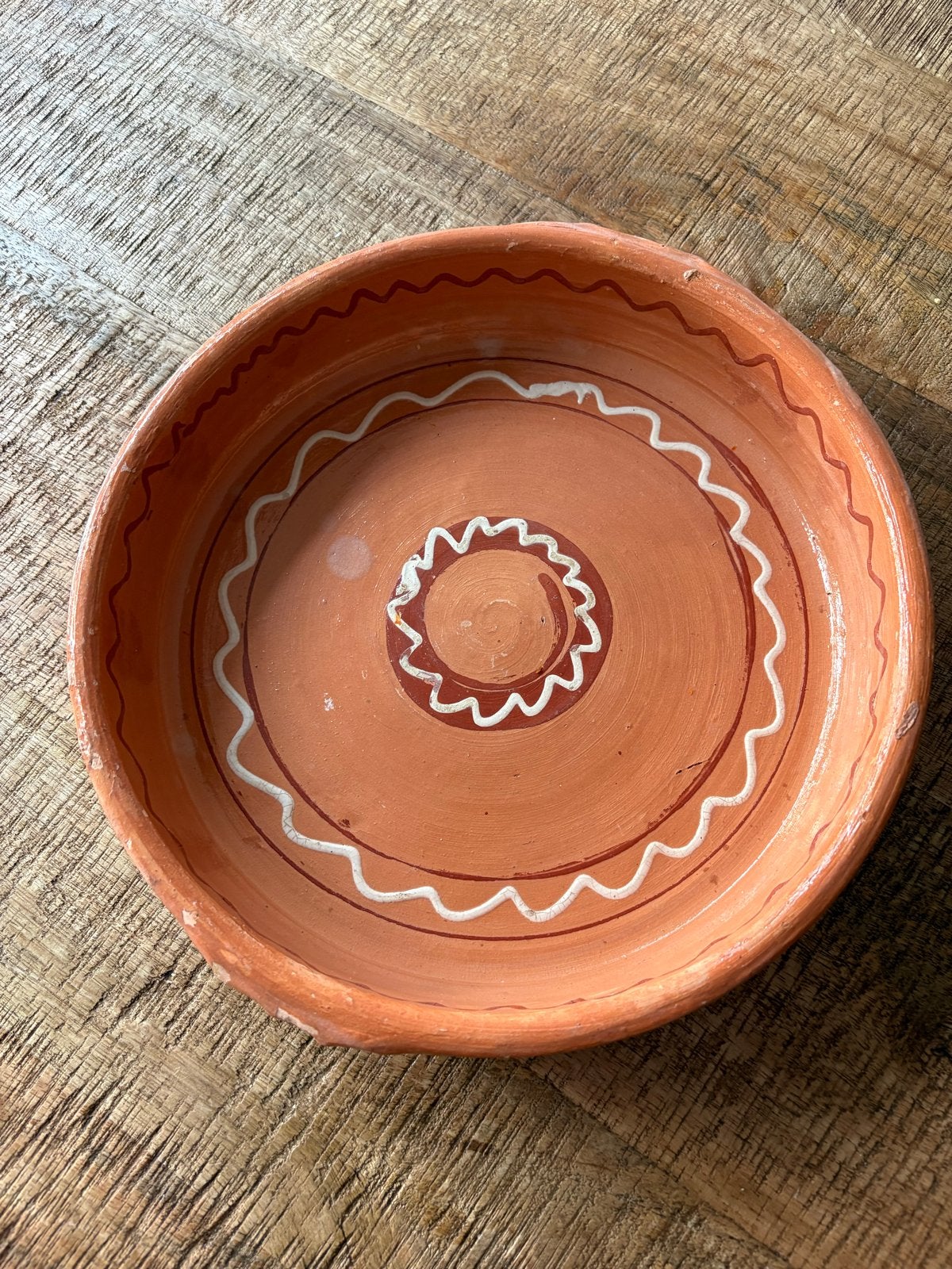 Handgemaakte terracotta ovenschaal - 28 cm, Overige typen, Ophalen of Verzenden, Zo goed als nieuw, Steen/keramiek