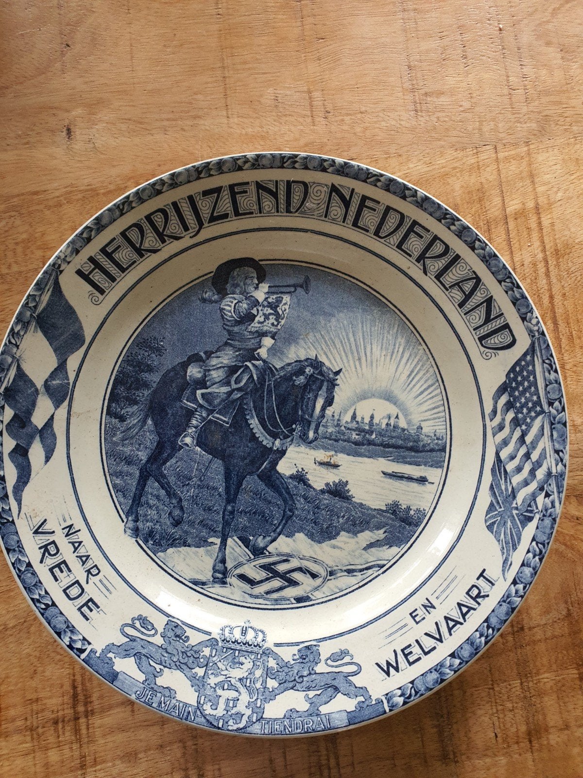 Origineel Bevrijdingsbord 1945 - Herrijzend Nederland, Ophalen of Verzenden