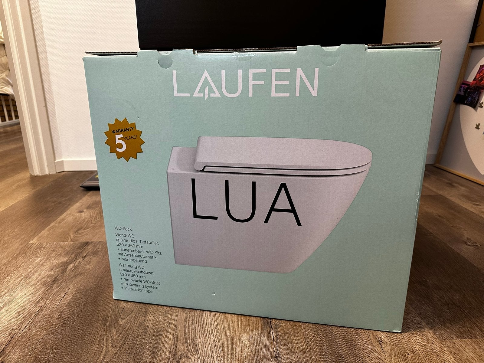 Laufen Lua Wand-WC met softclose zitting - Nieuw in doos, Ophalen, Nieuw, Toilet