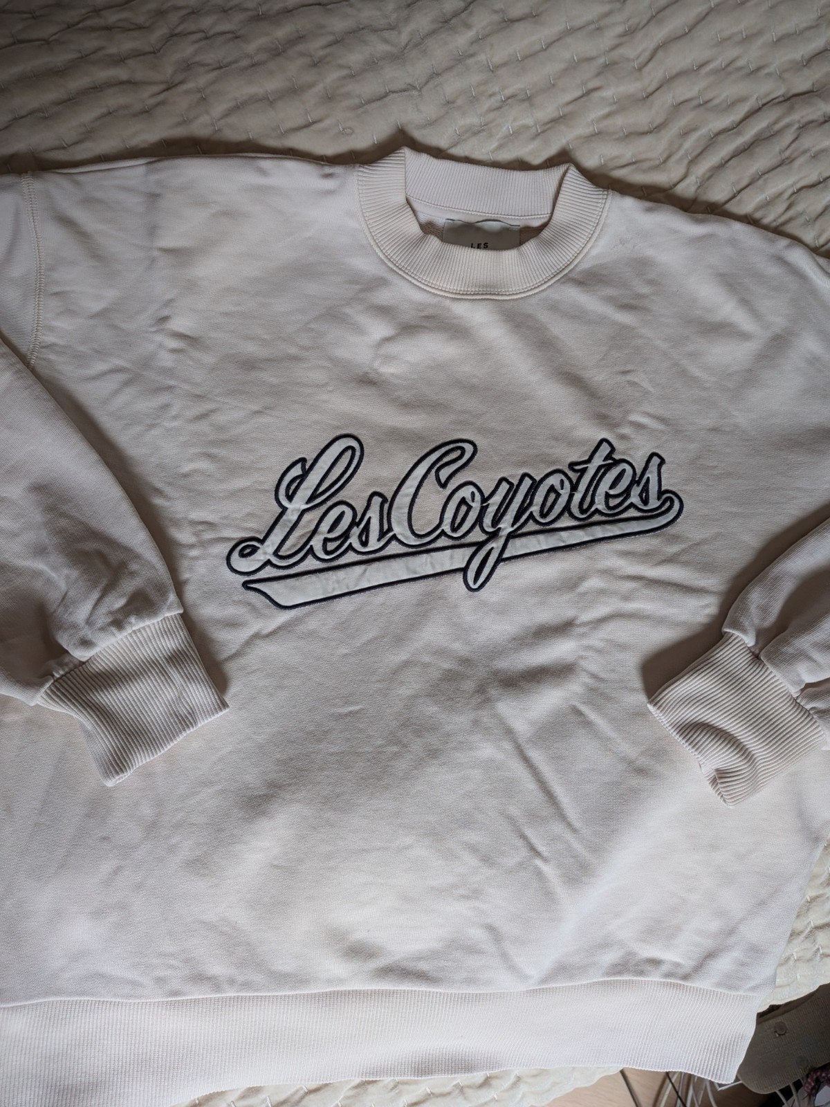 Les Coyotes de Paris sweater creme Small 100% katoen 170 176, Ophalen of Verzenden, Gedragen, Maat 36 (S), Beige