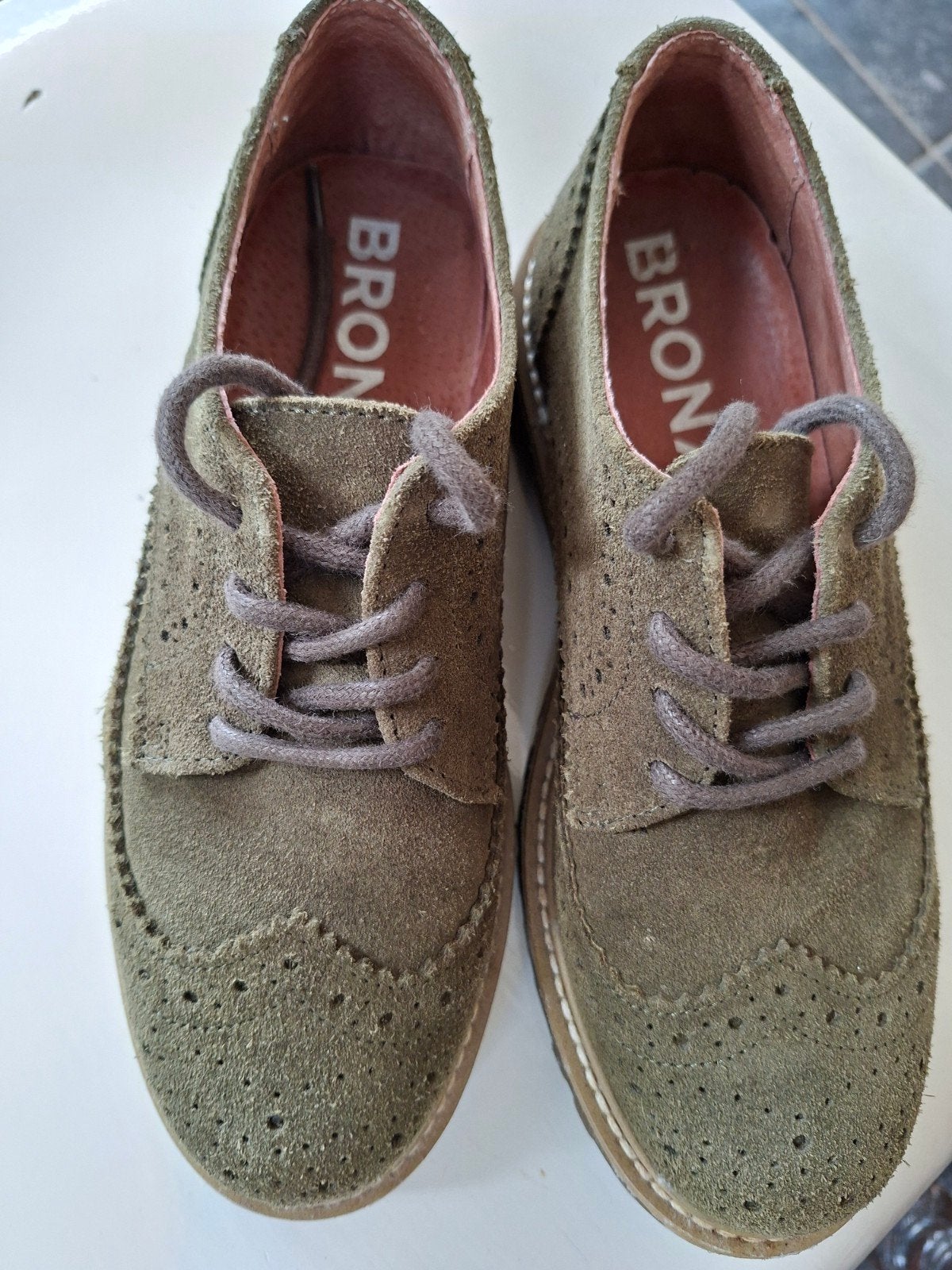 bronx brogues maat 37 nauwelijks gedragen., Kleding | Dames, Ophalen, Zo goed als nieuw, Groen
