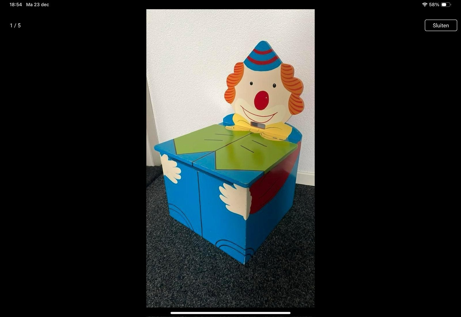 Opbergkist clown, Ophalen, Gebruikt, Overige typen