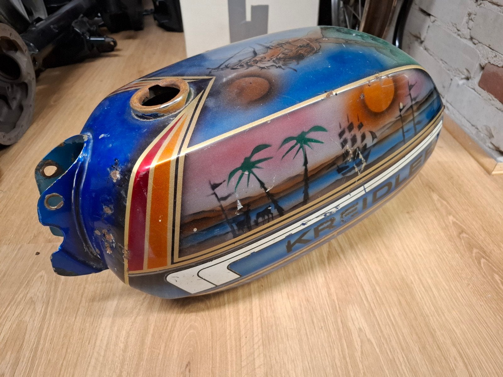 special paint kreidler tank, Fietsen en Brommers, Ophalen of Verzenden, Gebruikt, Tank