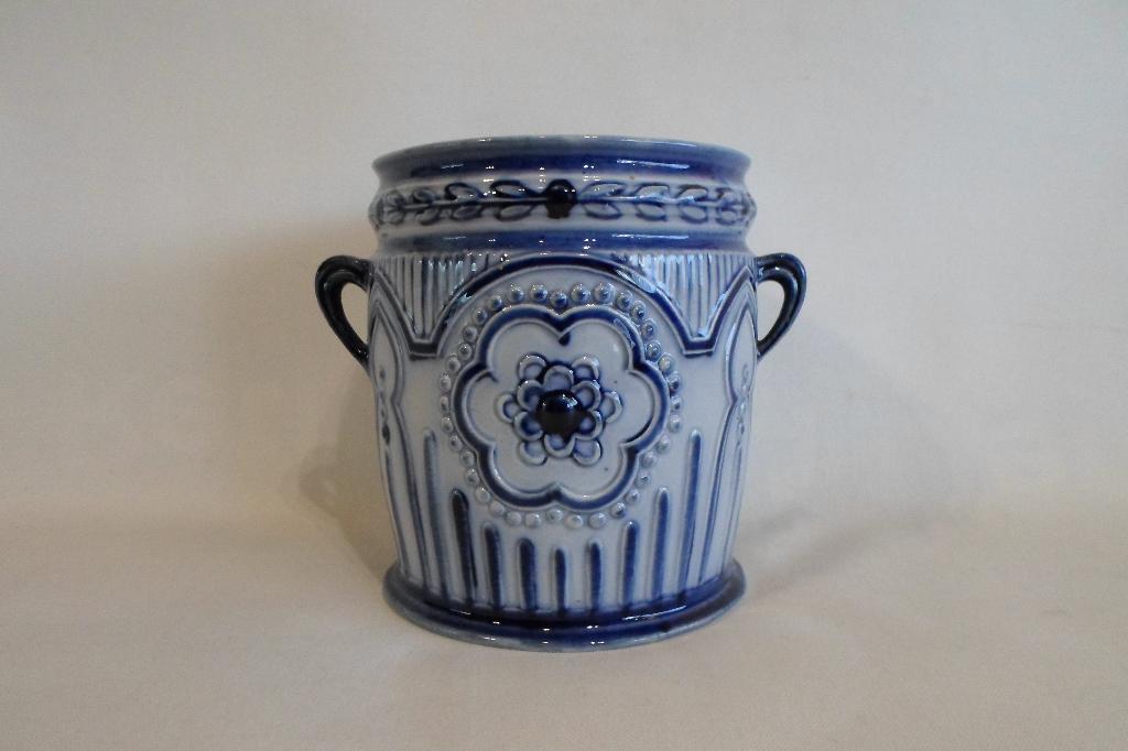 Antieke Pot Blauw Wit 102-0, Ophalen of Verzenden