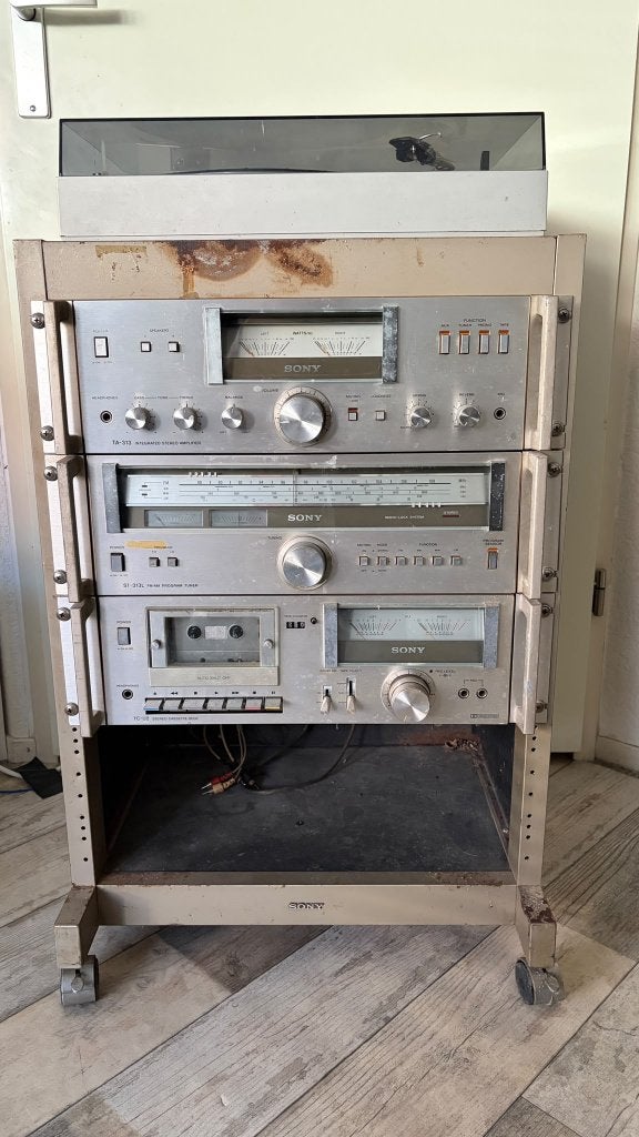 Vintage SONY stereo rack (Barn-find), Ophalen, Losse componenten, Cassettedeck, Sony