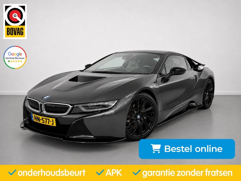 BMW i8 Bodykit|360 camera|Plug-in|All Wheel drive| Head-Up|L, Gebruikt, 48 km/l, Met garantie (alle), 4 stoelen