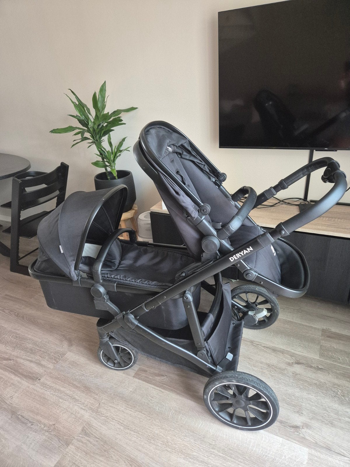 Deryan duo kinderwagen, Kinderen en Baby's, Kinderwagens en Combinaties, Ophalen, Overige merken