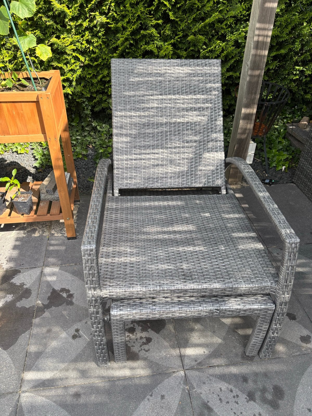 Te koop - tuinstoel, Tuin en Terras, Ophalen, Zo goed als nieuw, Kunststof, Verstelbaar