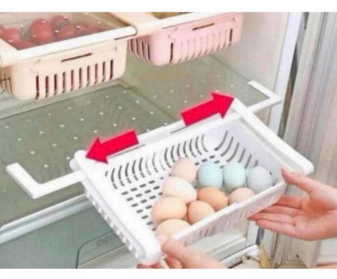 5x Verstelbare Koelkast manden bakjes organizer Verstelbaar, Overige typen, Nieuw, Ophalen of Verzenden, H
