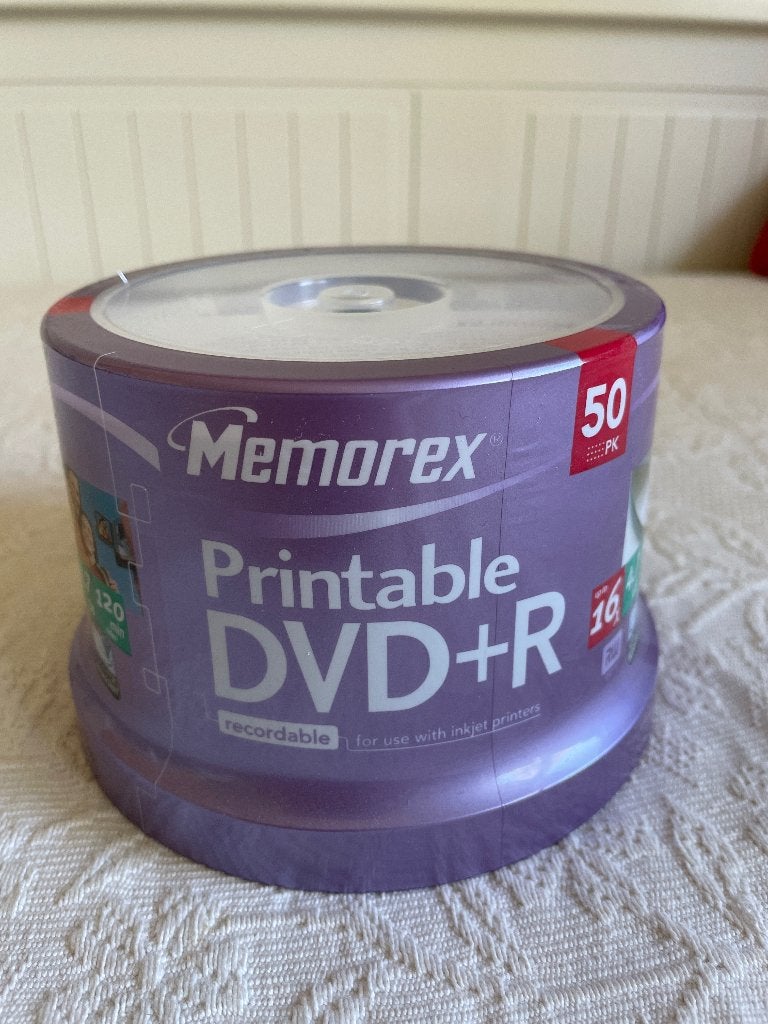 Spindel 50x Memorex Bedrukbare DVD+R, Ophalen of Verzenden, Nieuw, Dvd, Op spindel