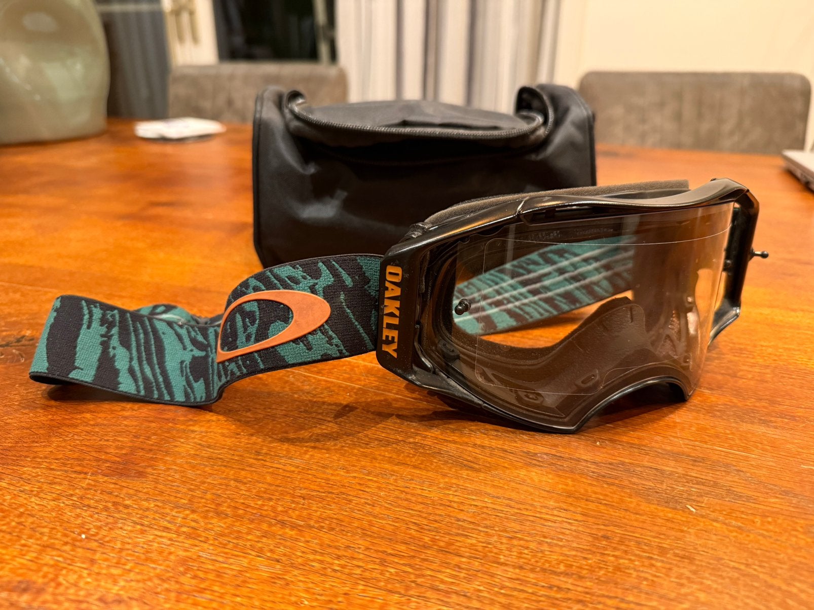 Oakley airbrake clear lens + Armor Vision, Motoren, Ophalen of Verzenden, Tweedehands, Dames, Motorcrosskleding
