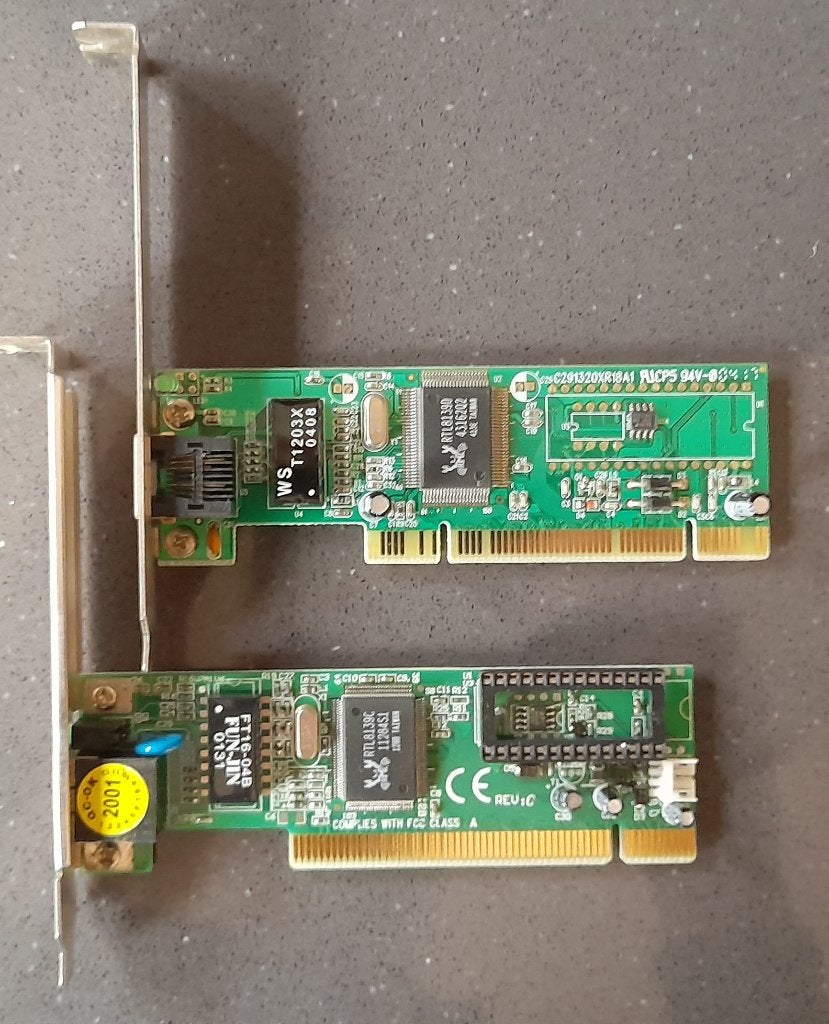 Netwerkkaart 2 stuks PCI, Ophalen of Verzenden, Gebruikt, Intern