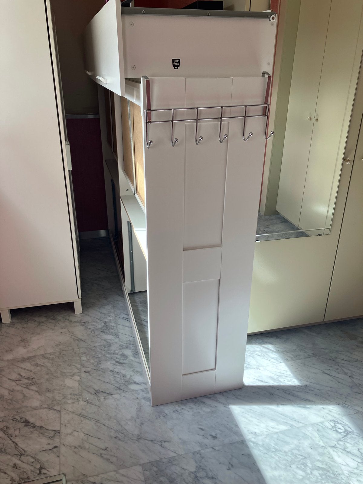 Bedframe met opberglades, wit/Luröy, 140x200 cm, Ophalen, Wit, Tweepersoons, 140 cm