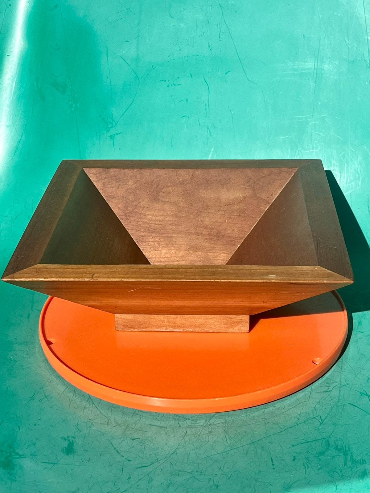 Vintage teak houten schaal fruit brood mid-century, Ophalen of Verzenden