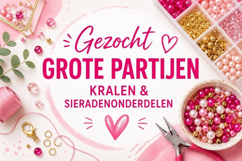 Gezocht: Grote partijen kralen en sieradenonderdelen, Verzenden, Nieuw, Kraal