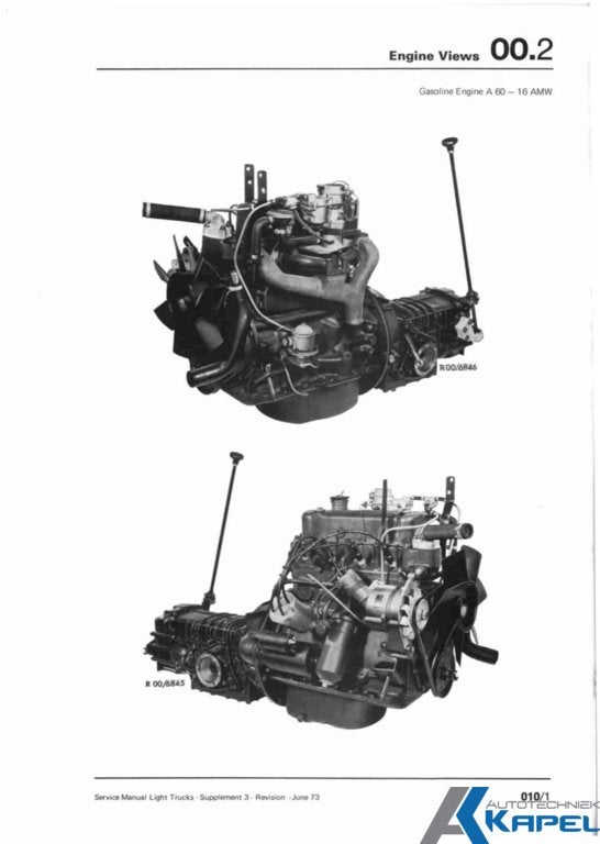 Benzine motor A60 en A70 Online PDF engels