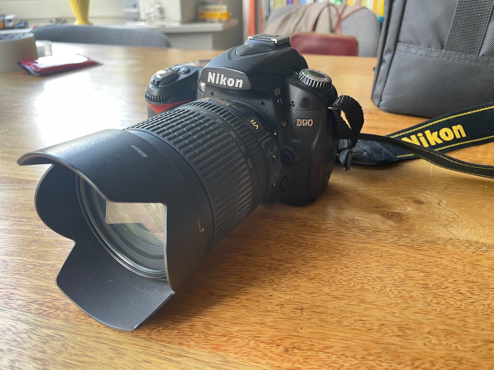 Nikon D90 Spiegelreflexcamera met AF-S 18-105mm lens, Gebruikt, Spiegelreflex, Beeldstabilisatie, Ophalen of Verzenden