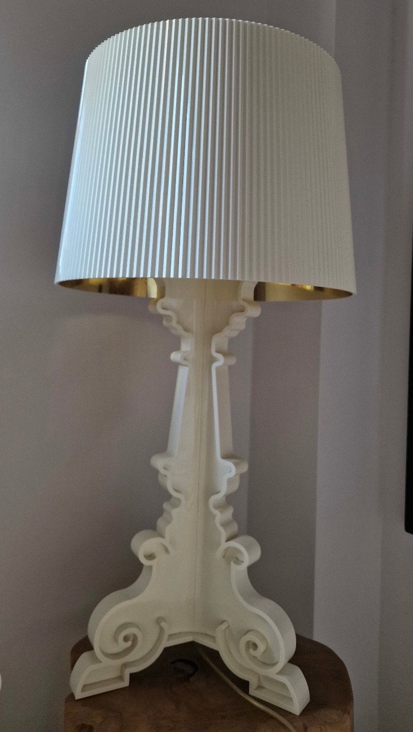 Kartell Bourgie Tafellamp - Wit/Goud, Ophalen, Kunststof, Nieuw, Wit