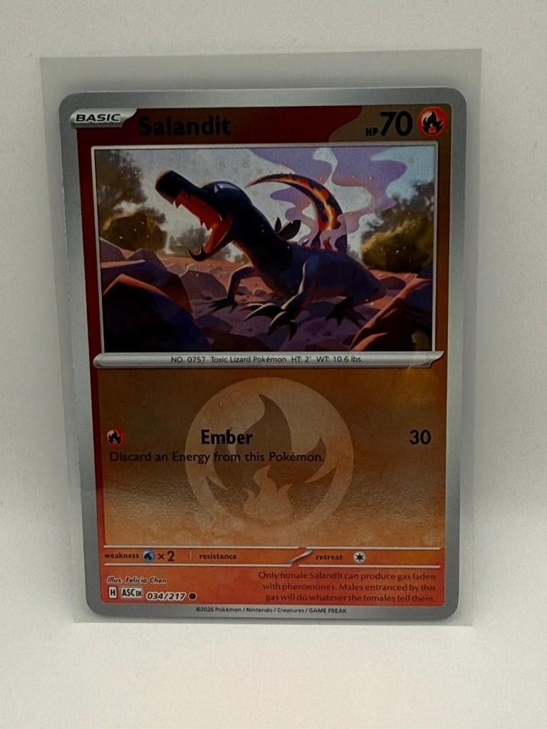 Salandit [Energy] #34 Pokemon Ascended Heroes, Verzenden, Nieuw, Losse kaart, Foil