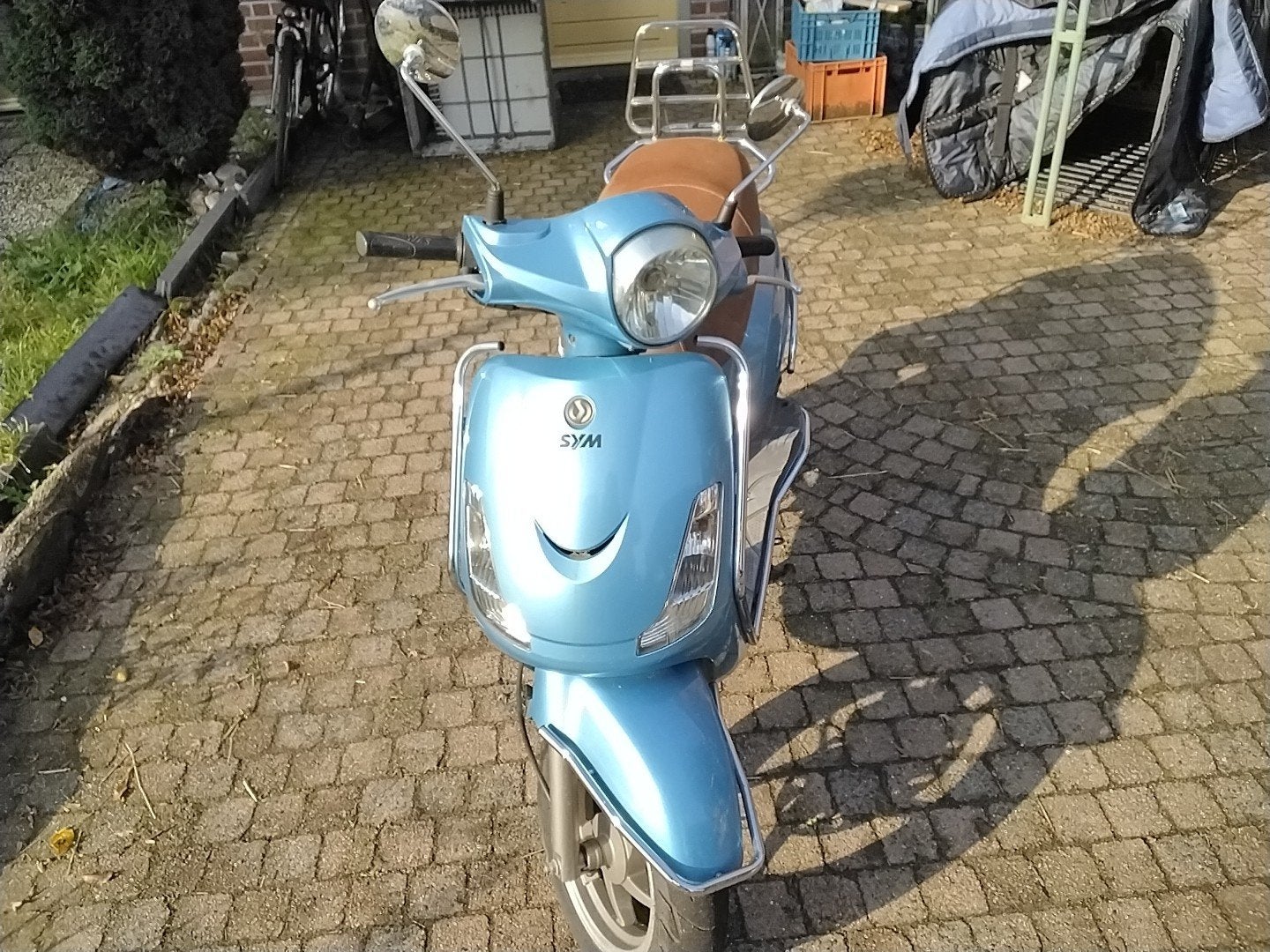 Sym Fiddle II scooter - blauw, Gebruikt, Maximaal 45 km/u, Ophalen of Verzenden, Benzine