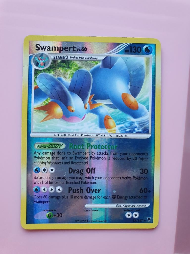 Swampert 12/147 reverse holo pokemon kaart, Ophalen of Verzenden, Zo goed als nieuw
