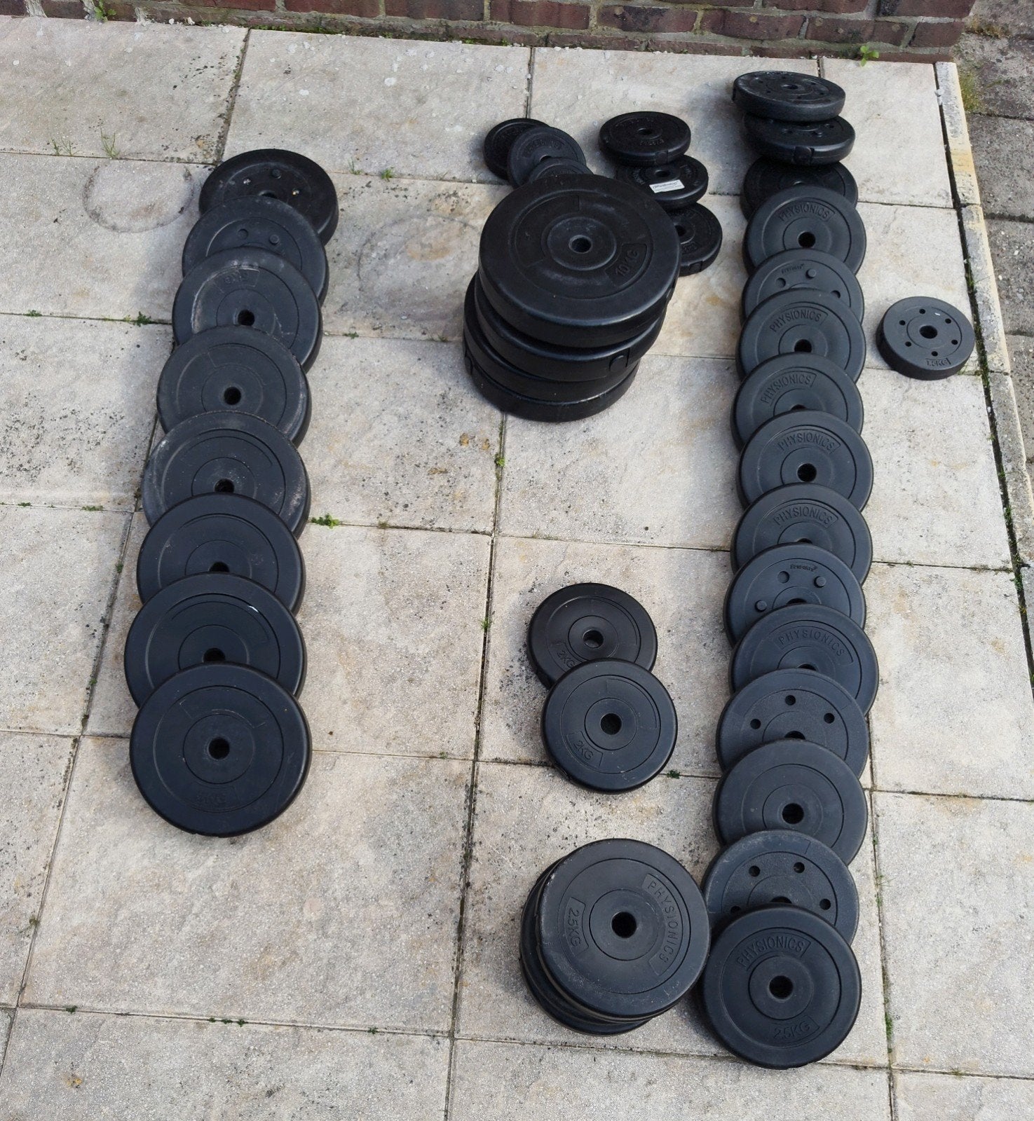 Veel halterschijven / fitnessgewichten / fitness schijven, Sport en Fitness, Ophalen of Verzenden